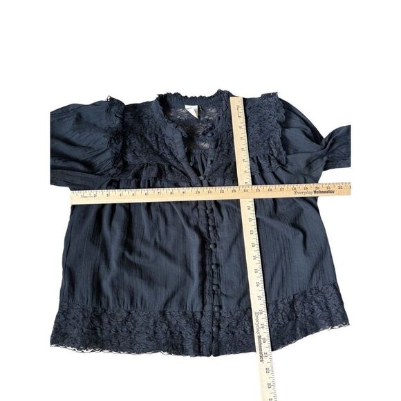 Anthropologie Akemi+Kin Callie Lace Blouse size 6 black - Picture 5 of 7